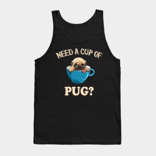 Cup of Pug cute Puppy Tank Top